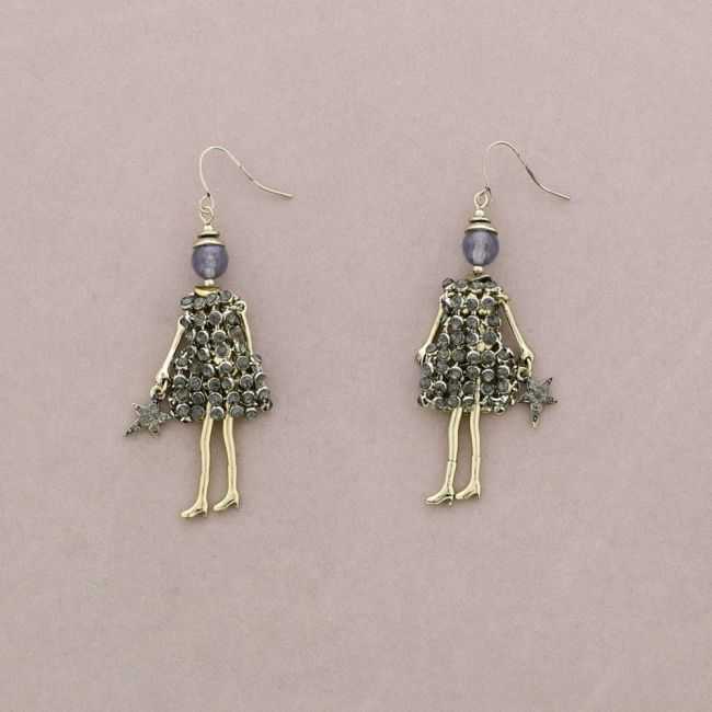 DOLL PENDANT EARRINGS