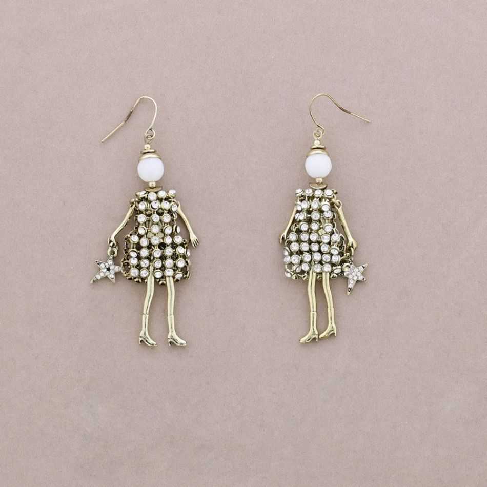 DOLL PENDANT EARRINGS