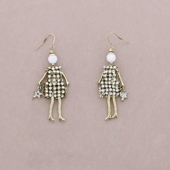 DOLL PENDANT EARRINGS