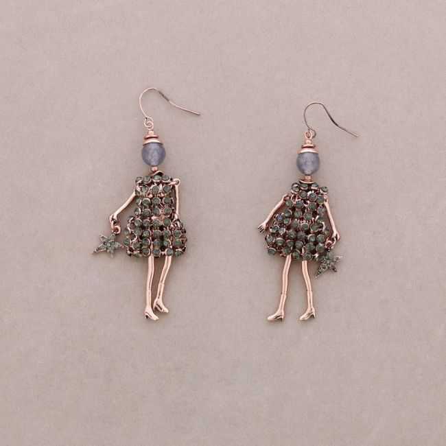 DOLL PENDANT EARRINGS