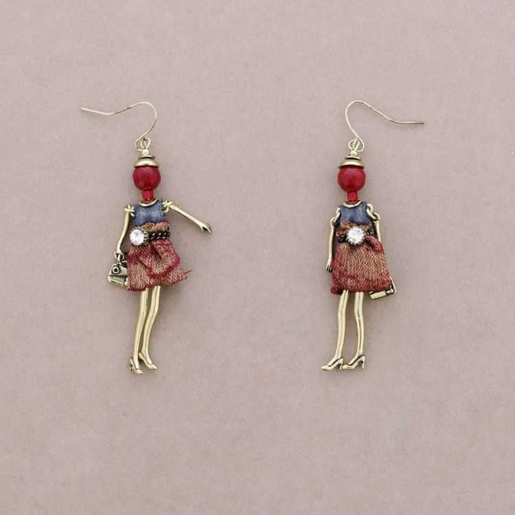 DOLL PENDANT EARRINGS