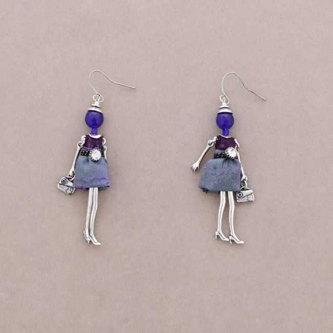 DOLL PENDANT EARRINGS