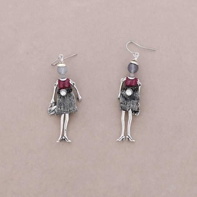 DOLL PENDANT EARRINGS
