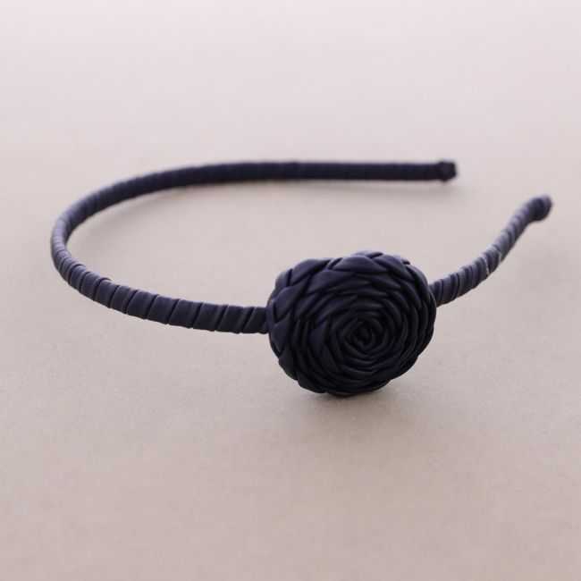 Faux Leather Flower Headband