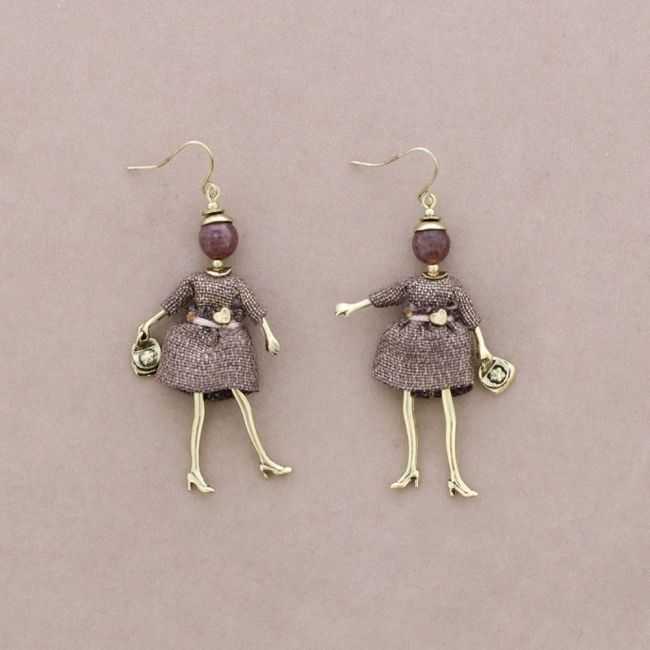 DOLL PENDANT EARRINGS