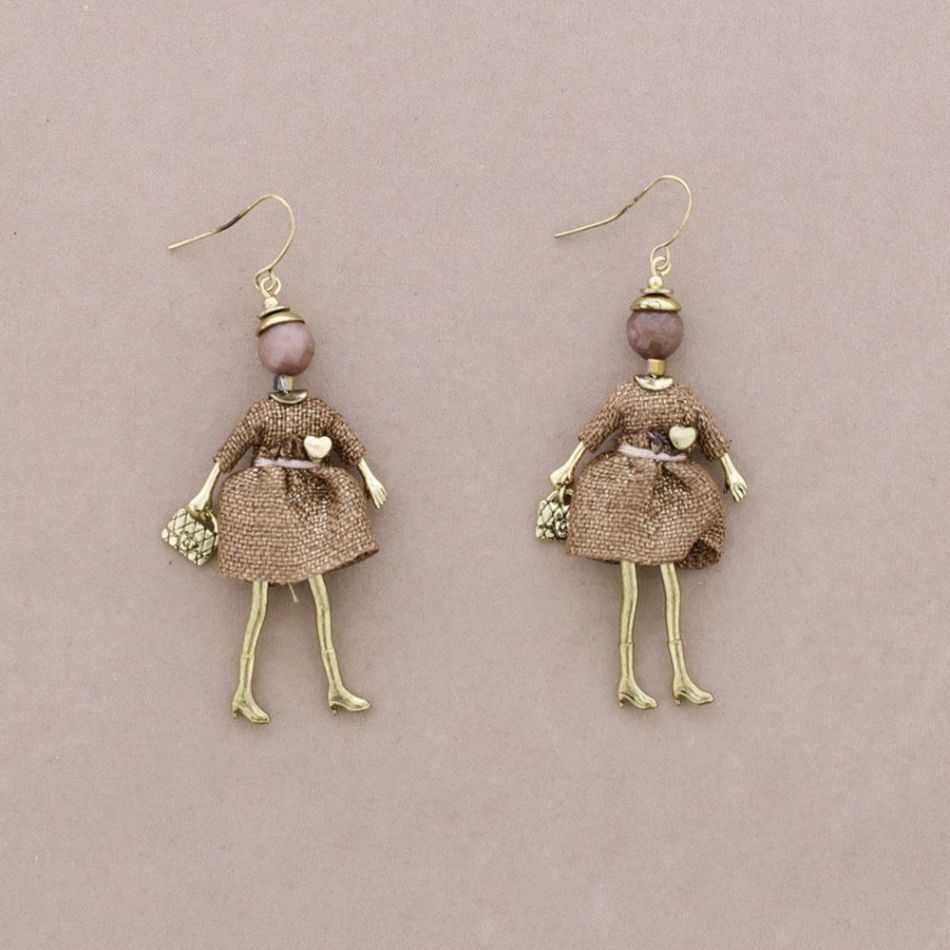 DOLL PENDANT EARRINGS