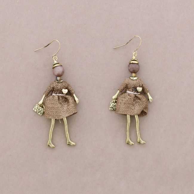 DOLL PENDANT EARRINGS