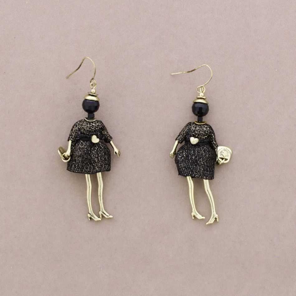 DOLL PENDANT EARRINGS