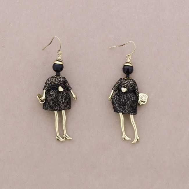 DOLL PENDANT EARRINGS