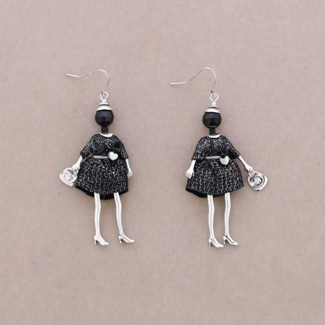 DOLL PENDANT EARRINGS