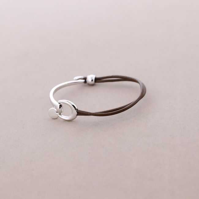 METAL LEATHER BRACELET