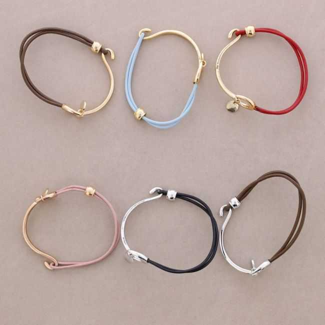 PULSERA METAL CUERO