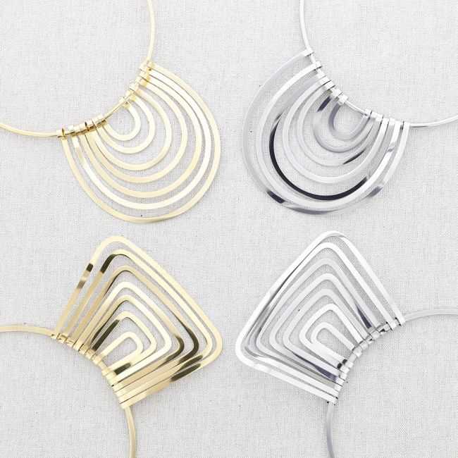 CHOKER ACERO COLGANTE FORMA TIRAS