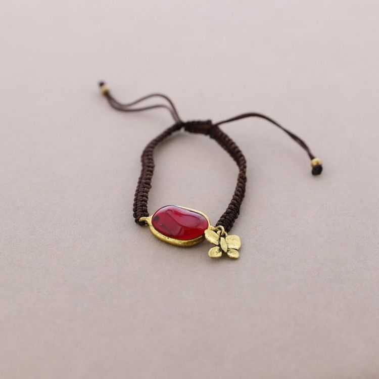 MACRAME METAL RESIN BRACELET