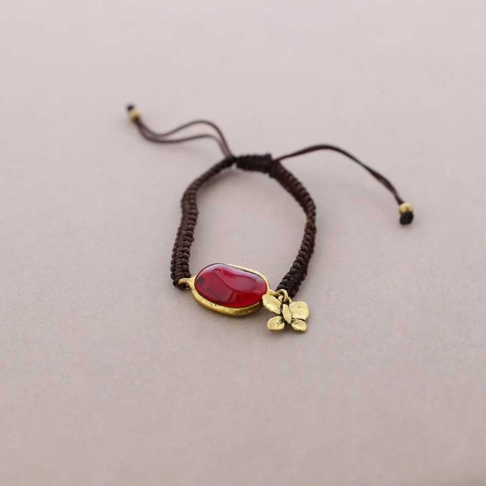 MACRAME METAL RESIN BRACELET
