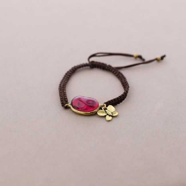 MACRAME METAL RESIN BRACELET