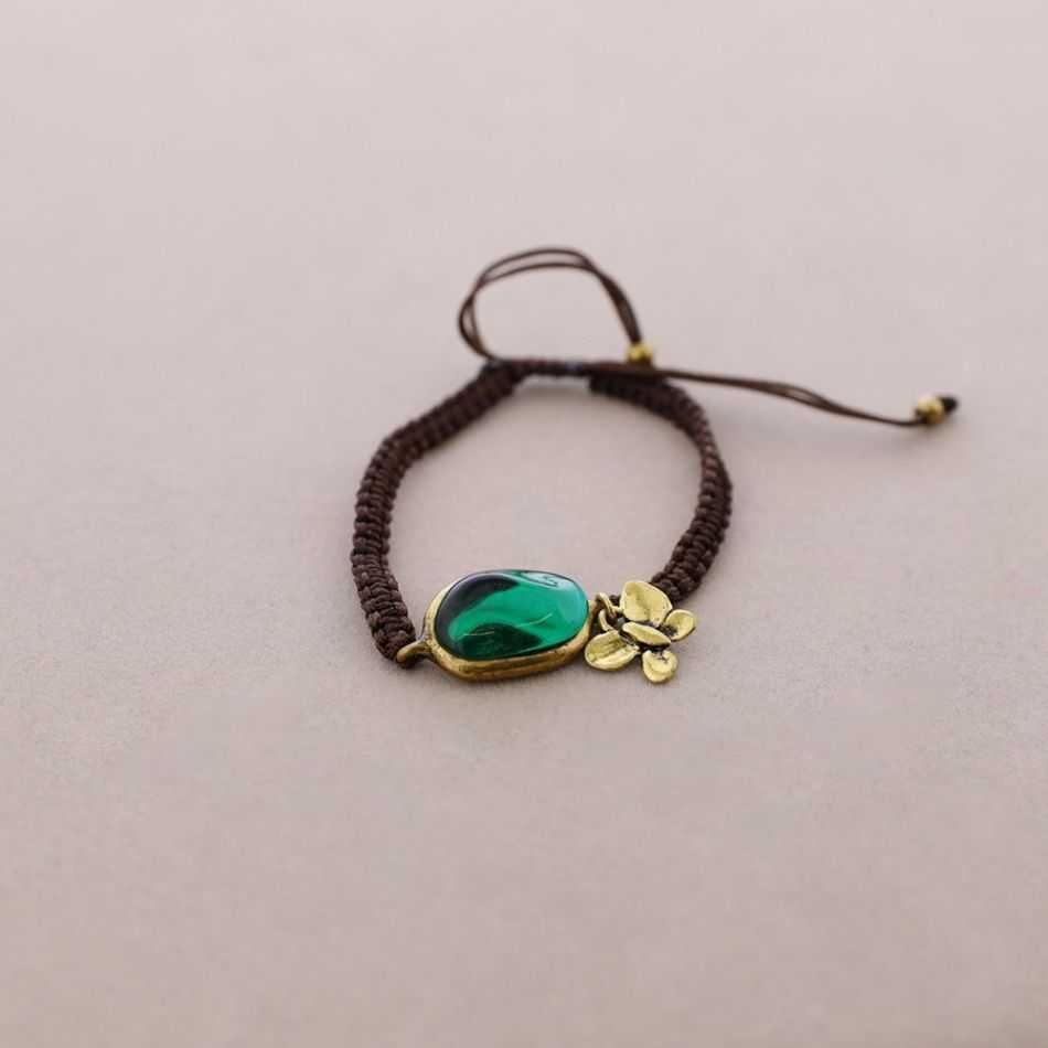MACRAME METAL RESIN BRACELET