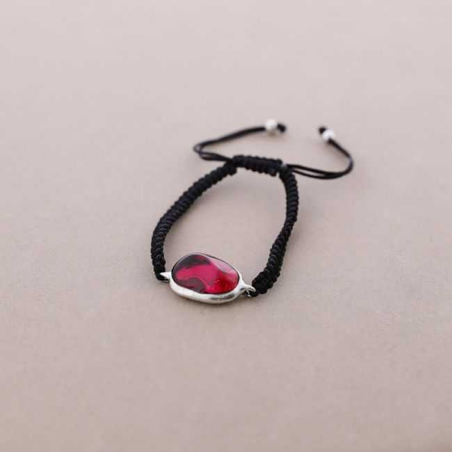 MACRAME METAL RESIN BRACELET