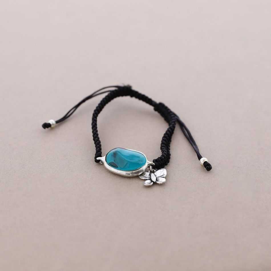 PULSERA MACRAMÉ METAL RESINA