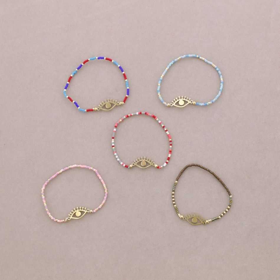 PULSERA GOMA OJO IMI. MIYUKI 1,5MM