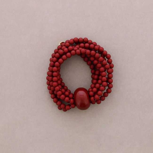PULSERA ELÁSTICA CUENTAS RESINA