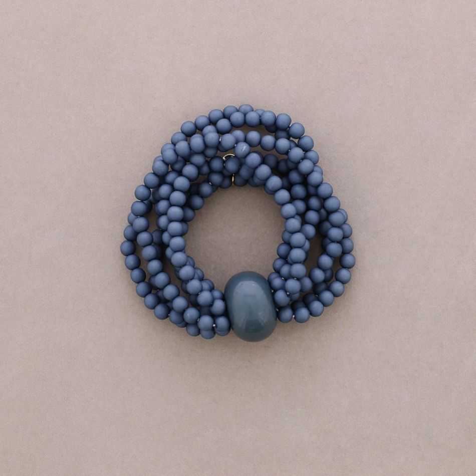PULSERA ELÁSTICA CUENTAS RESINA