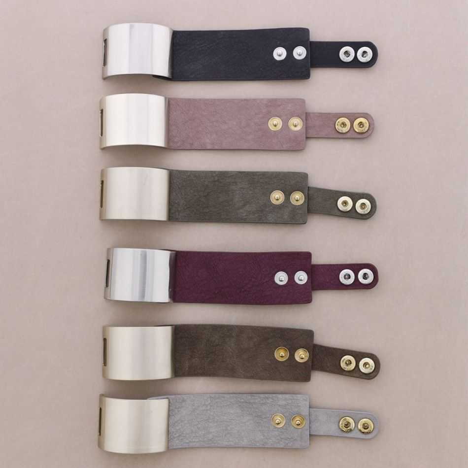 LEATHER METAL BRACELET