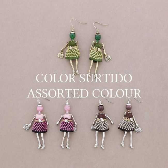 DOLL PENDANT EARRINGS