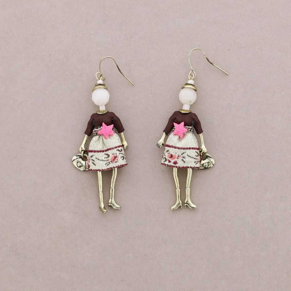 DOLL PENDANT EARRINGS