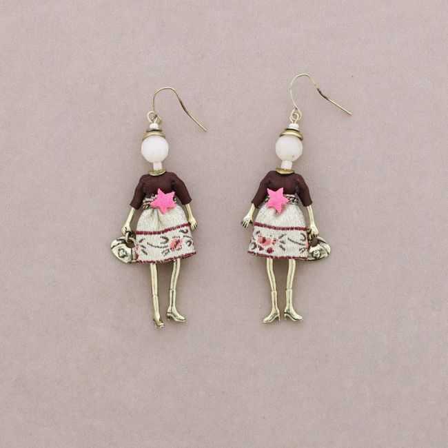 DOLL PENDANT EARRINGS