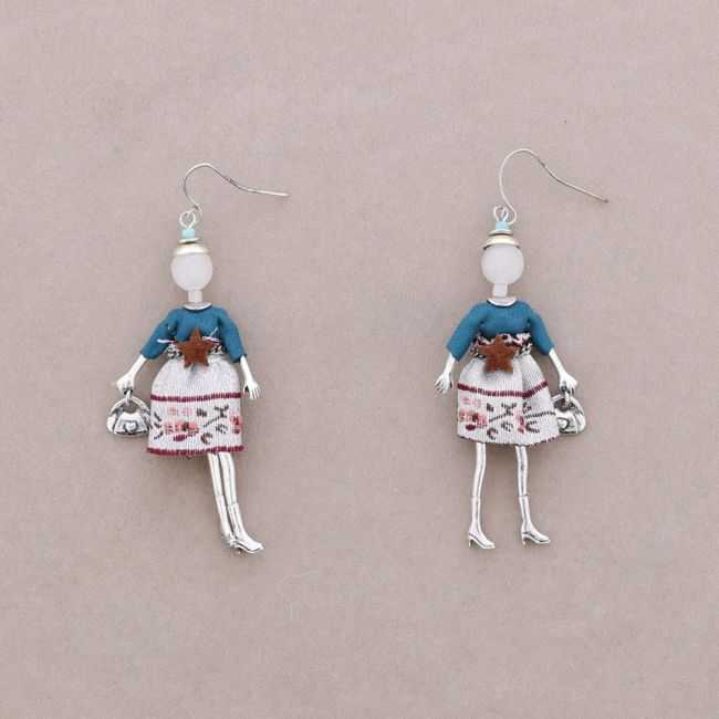 DOLL PENDANT EARRINGS