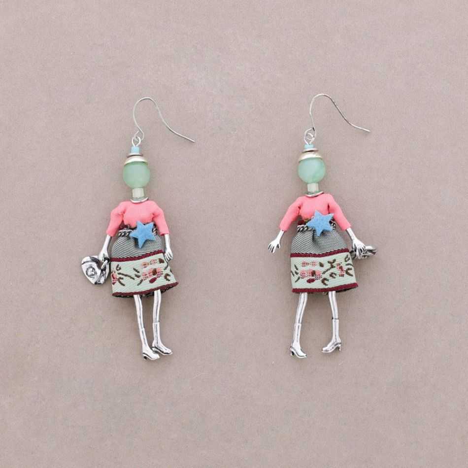 DOLL PENDANT EARRINGS