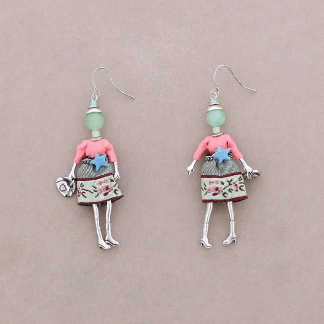 DOLL PENDANT EARRINGS