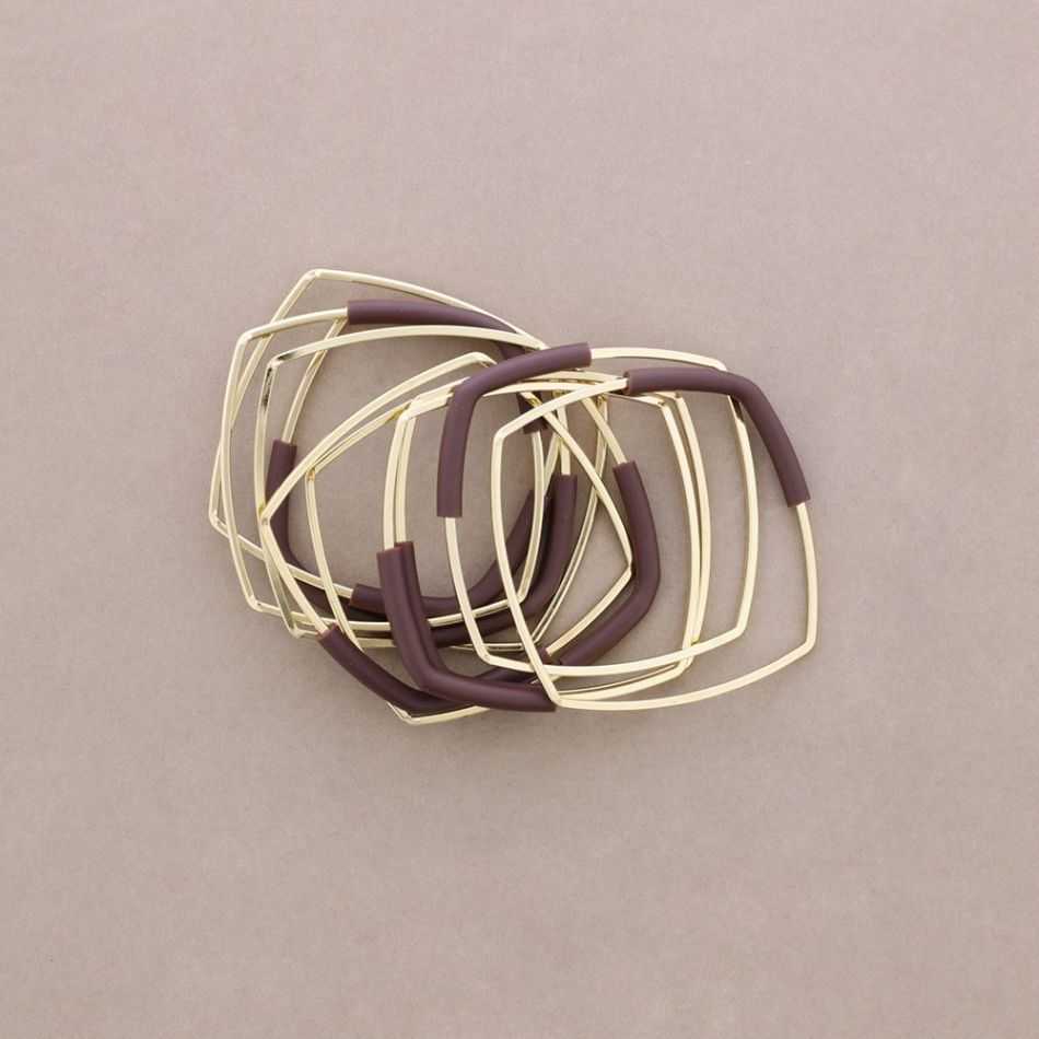 PULSERA MULTI CUADRADO CAUCHO