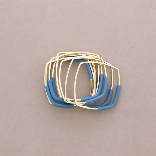 PULSERA MULTI CUADRADO CAUCHO