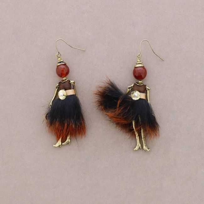 DOLL PENDANT EARRINGS