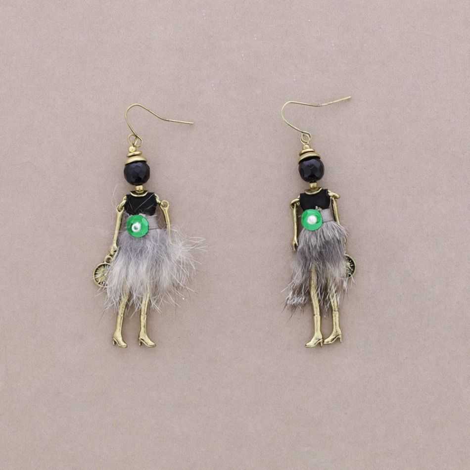 DOLL PENDANT EARRINGS