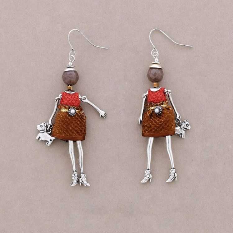 DOLL PENDANT EARRINGS