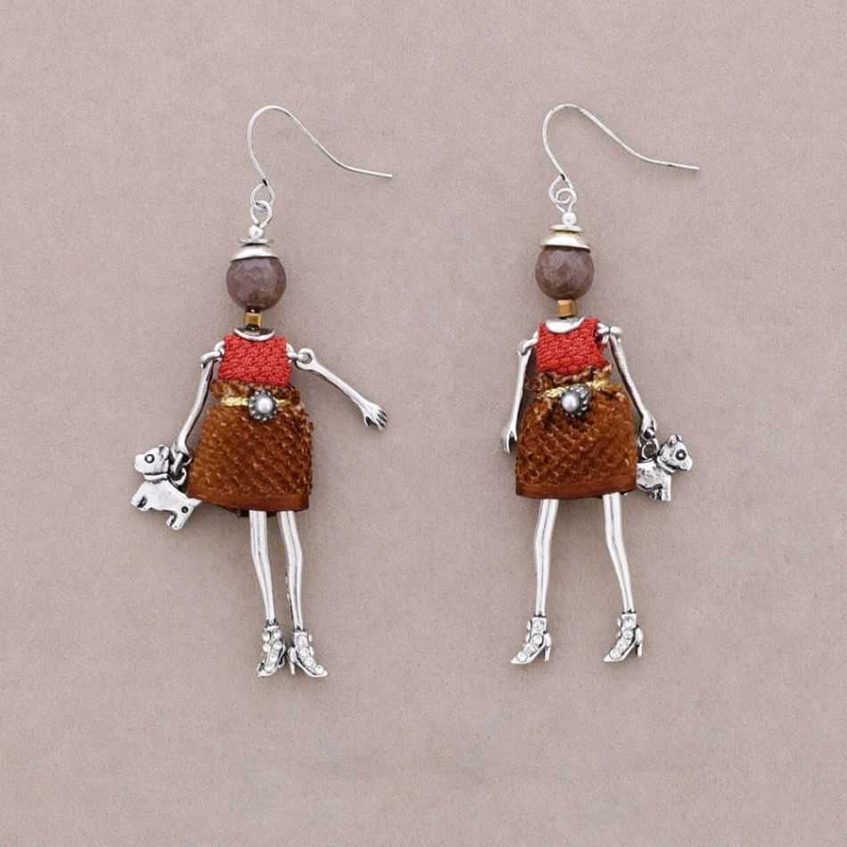 DOLL PENDANT EARRINGS
