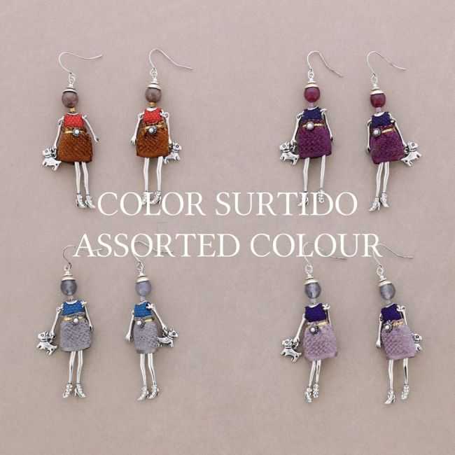 DOLL PENDANT EARRINGS