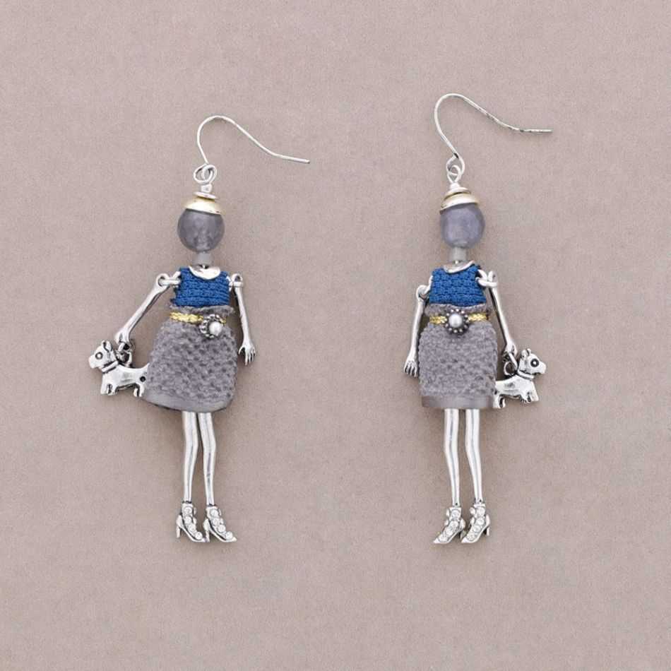 DOLL PENDANT EARRINGS