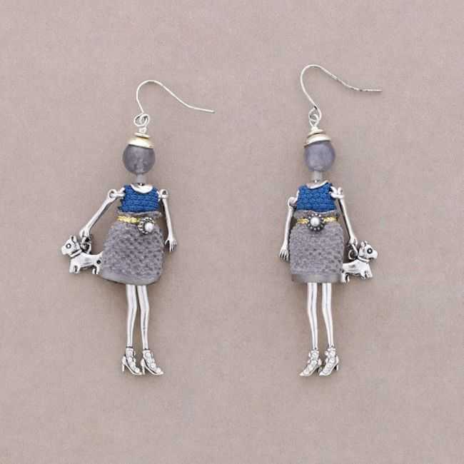DOLL PENDANT EARRINGS