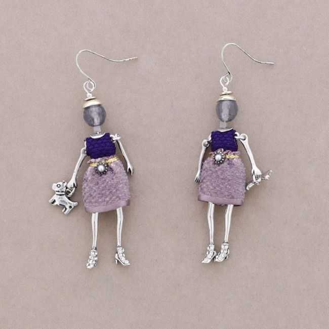 DOLL PENDANT EARRINGS
