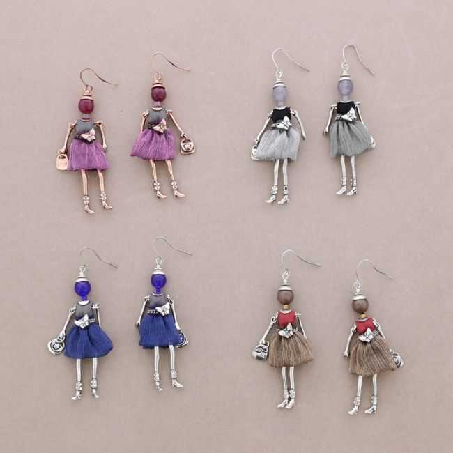 DOLL PENDANT EARRINGS