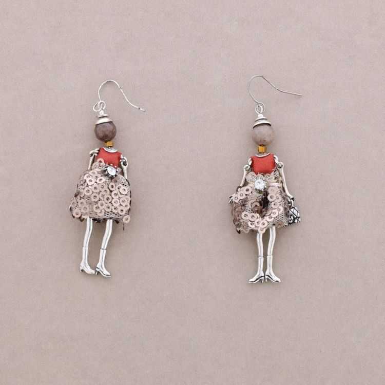 DOLL PENDANT EARRINGS