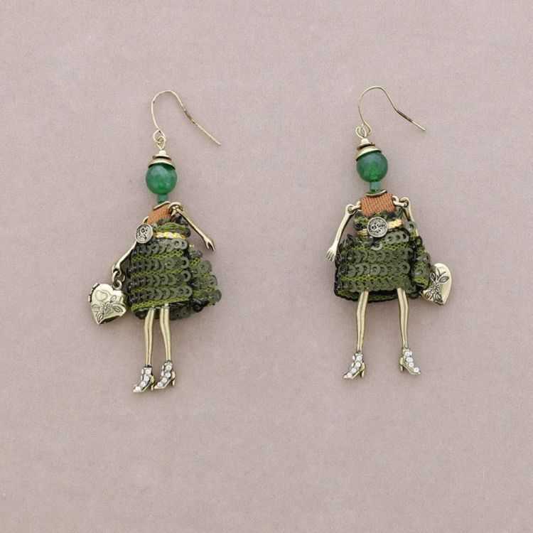 DOLL PENDANT EARRINGS
