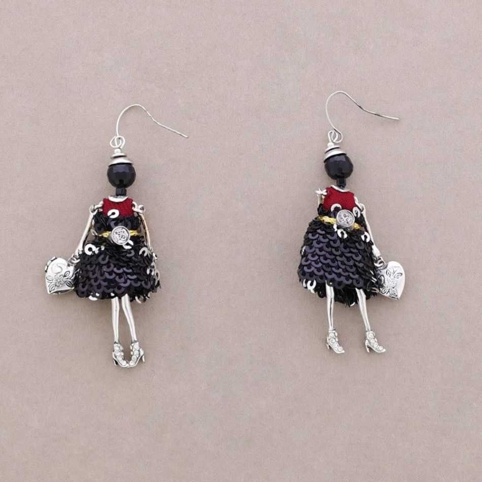 DOLL PENDANT EARRINGS