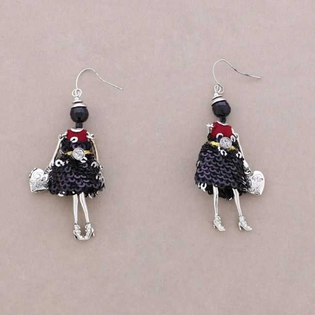 DOLL PENDANT EARRINGS