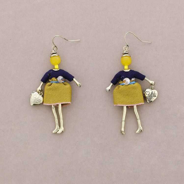 DOLL PENDANT EARRINGS