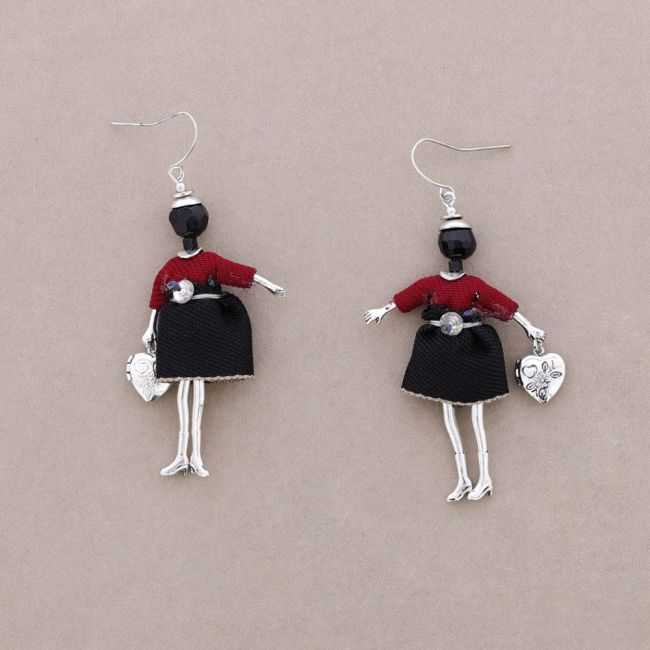 DOLL PENDANT EARRINGS